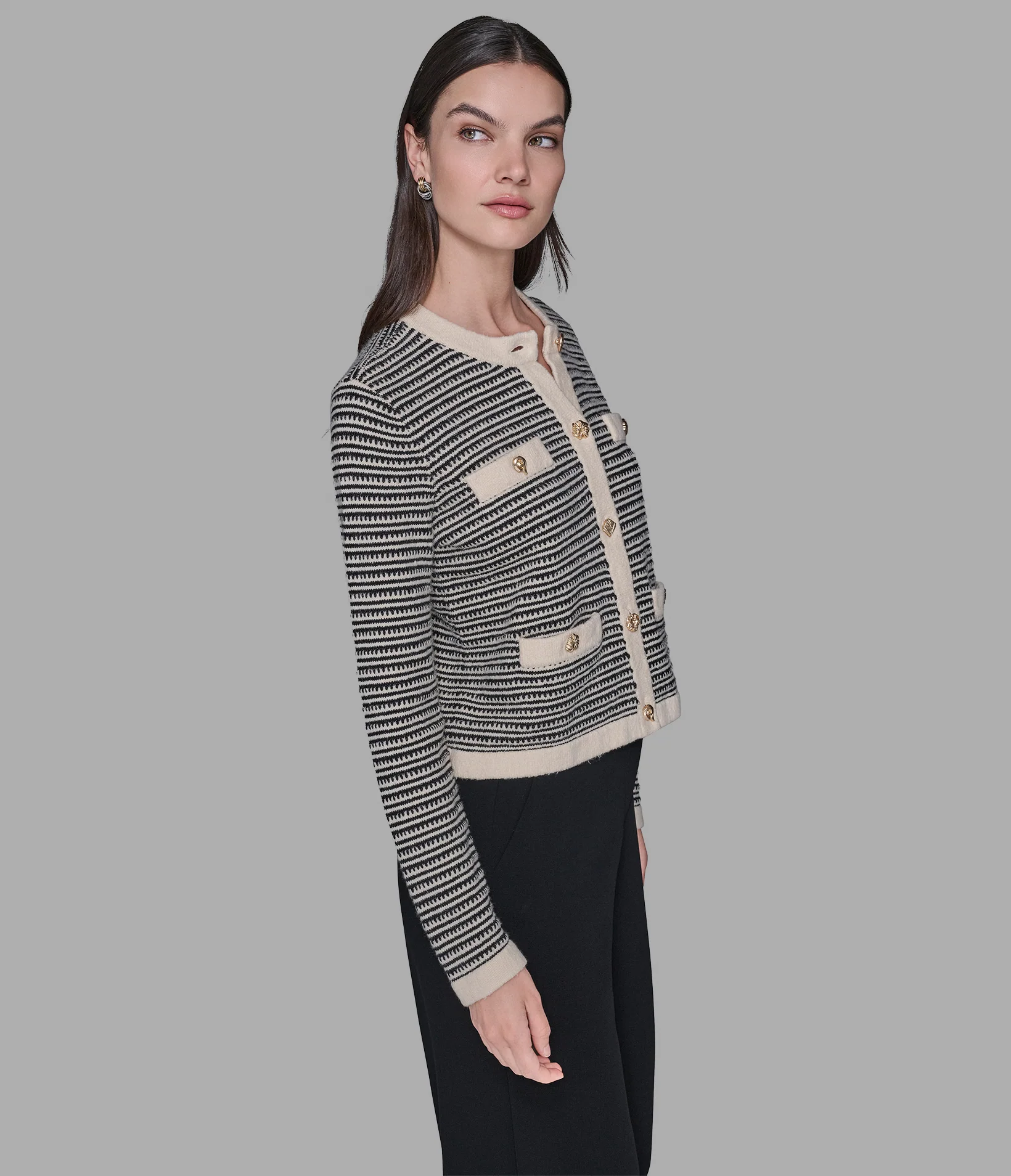 CROPPED TEXTURED CARDIGAN - Image 4