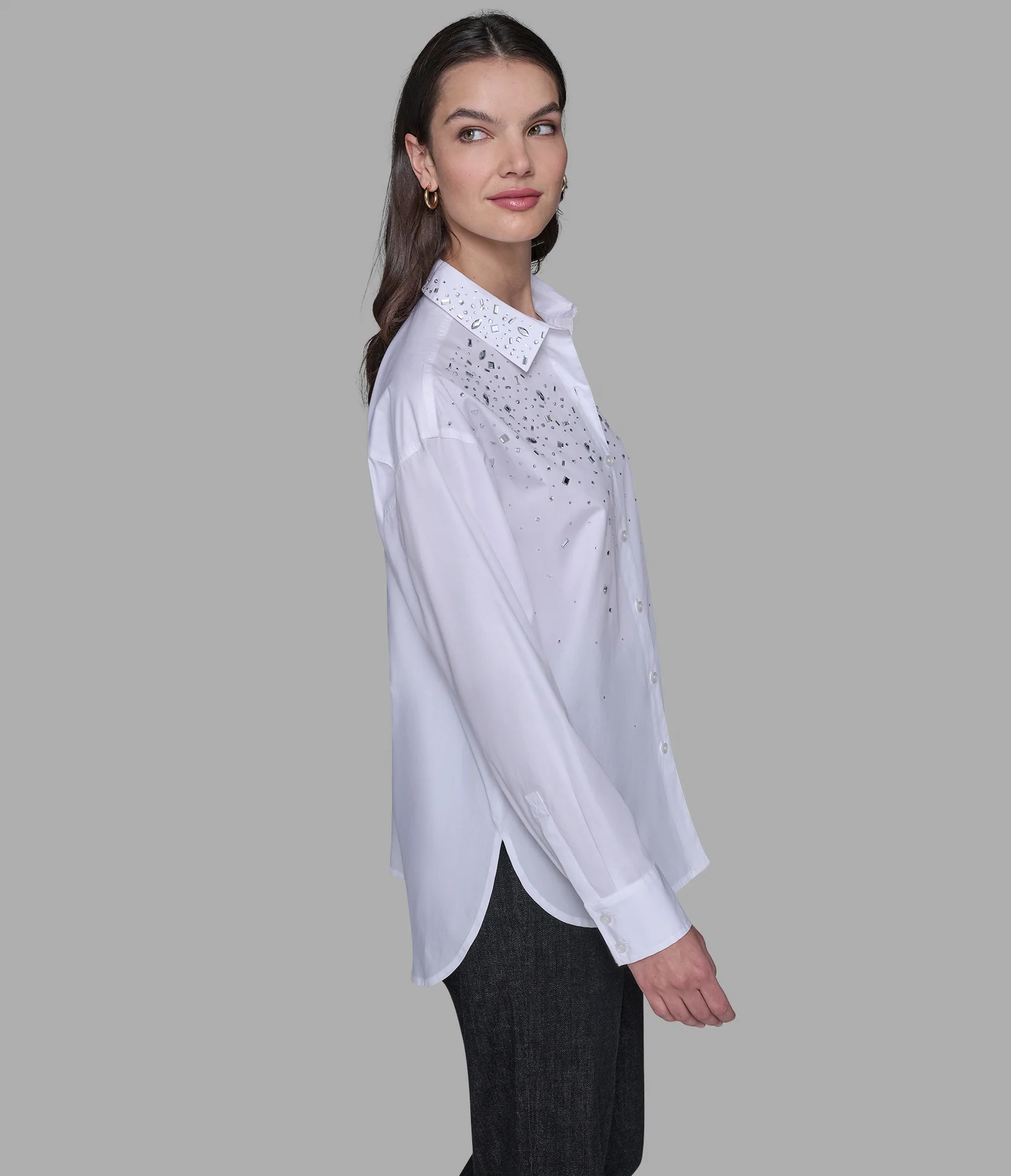 EMBELLISHED POPLIN SHIRT - Image 3