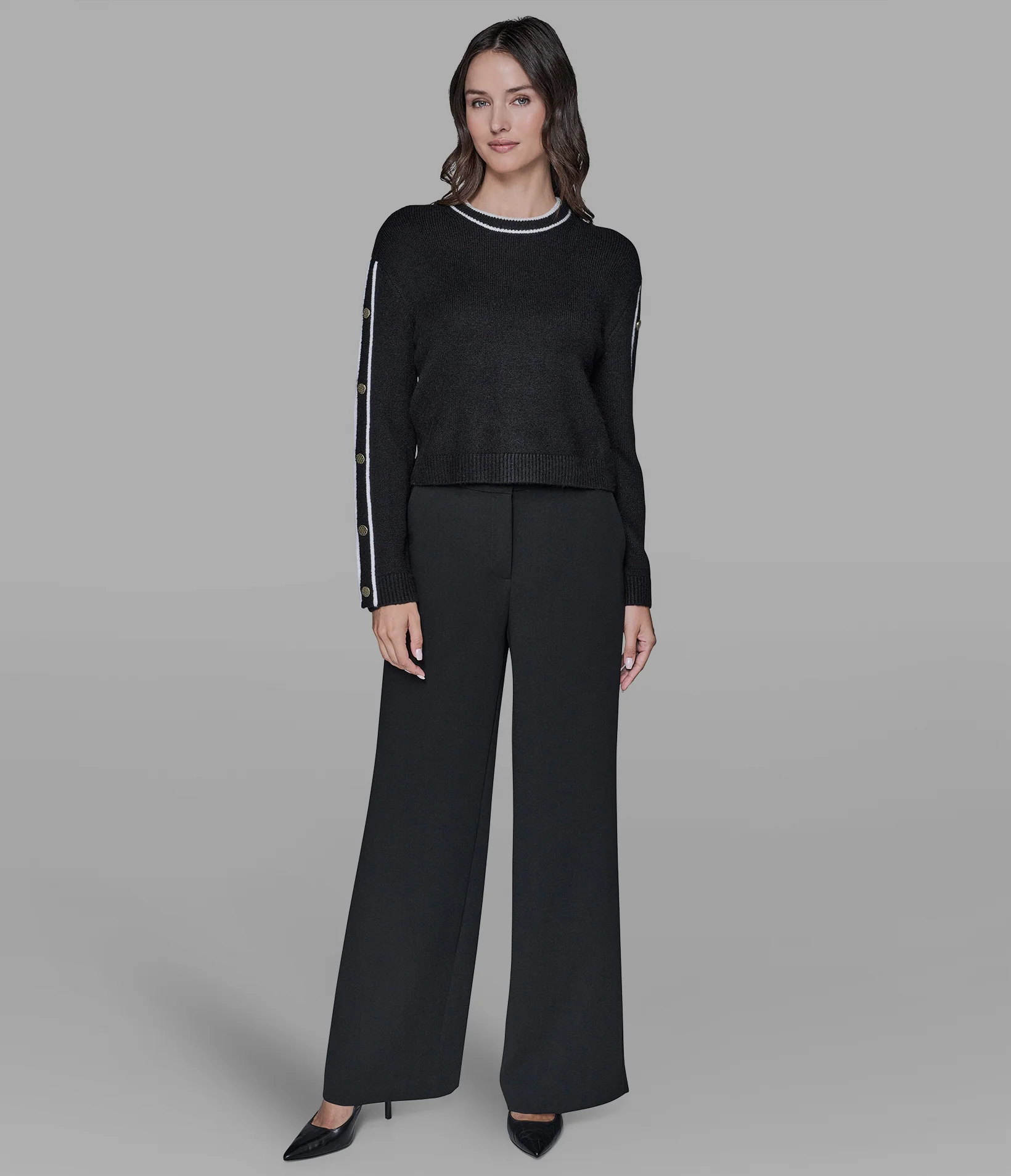 BUTTON SLEEVE PULLOVER SWEATER - Image 4