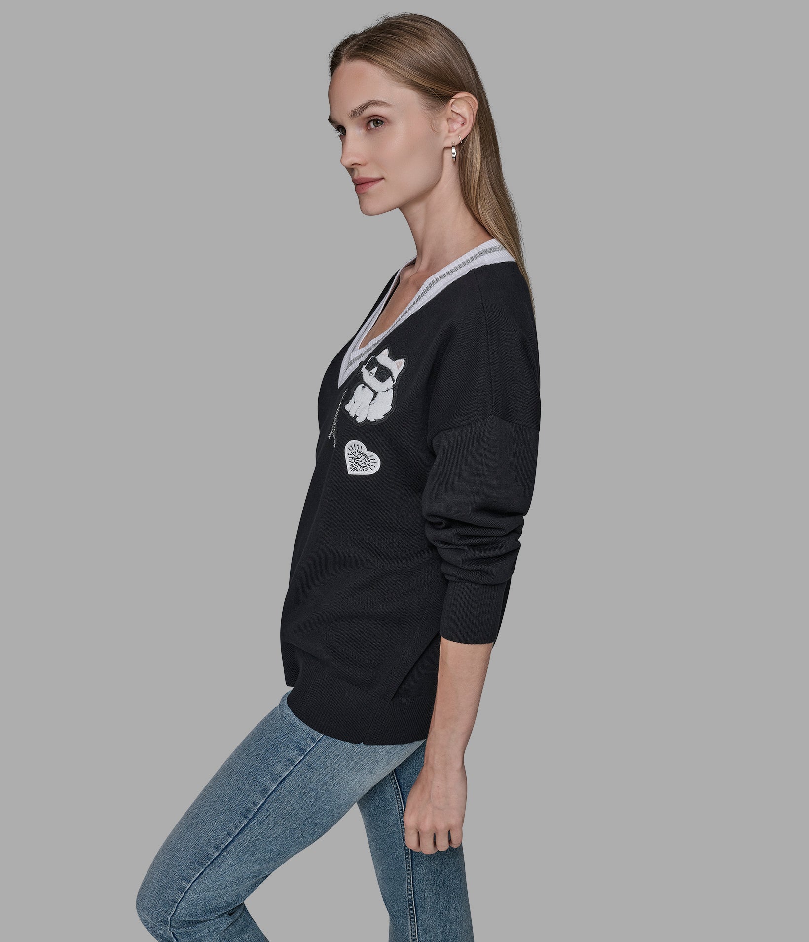 VARSITY SWEATER WITH PATCHES - Image 4