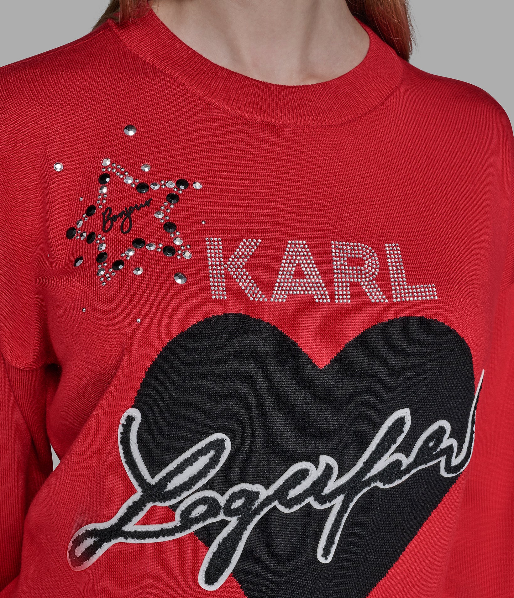 WHIMSY KARL HEART EMBELLISHED SWEATER - Image 6