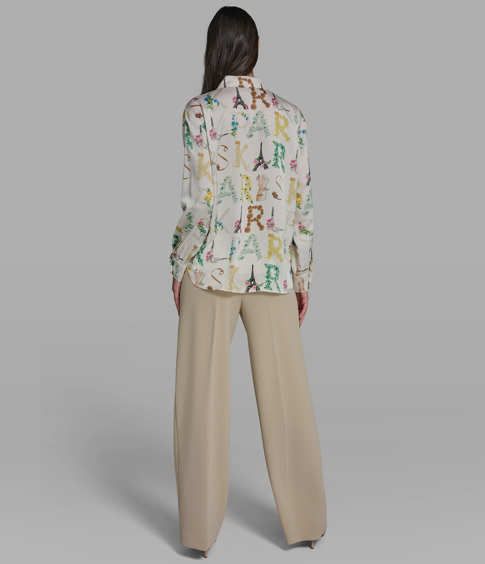LONG SLEEVE KARL ATELIER PRINT BLOUSE - Image 5
