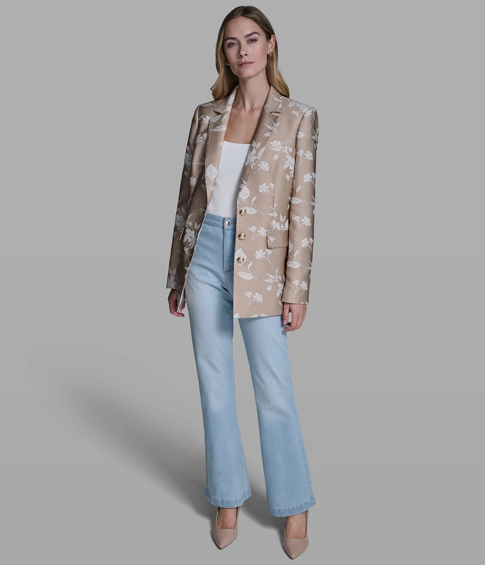 FLORAL JACQUARD BLAZER - Image 6