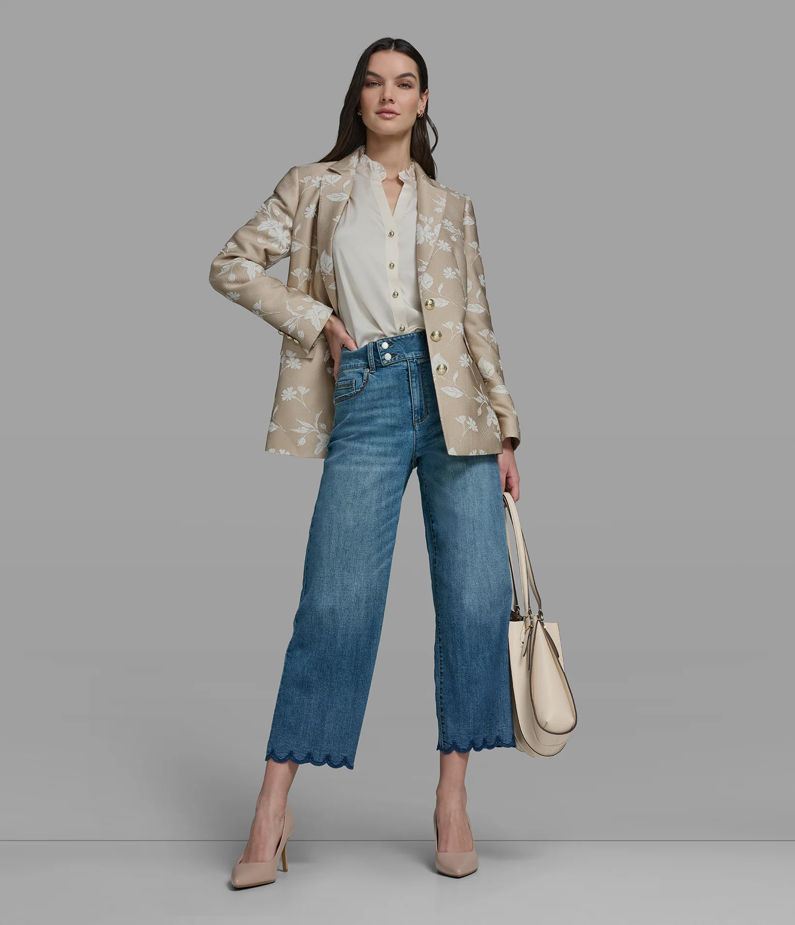 FLORAL JACQUARD BLAZER - Image 7