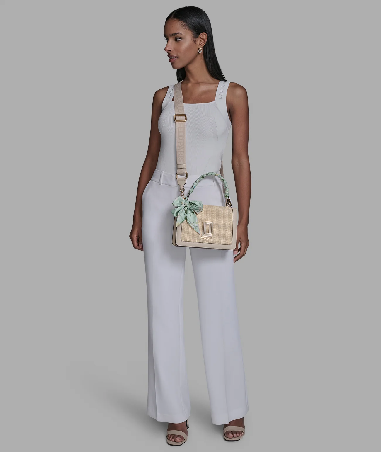 SIMONE RAFFIA SATCHEL WITH FLORAL BOW - Image 7