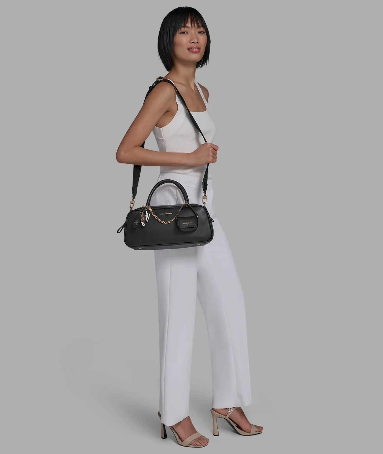 ZAYLIA LARGE SATCHEL WITH CHAIN & MINI BAG - Image 7