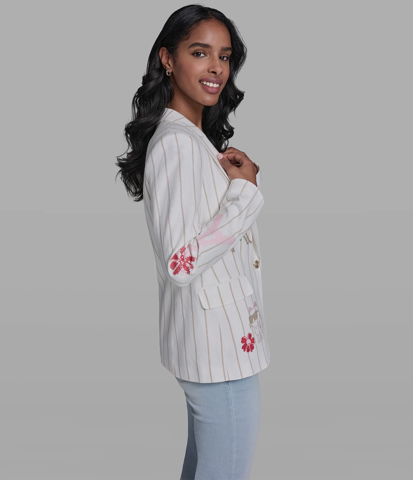 WHIMSY STRIPED BLAZER - Image 3