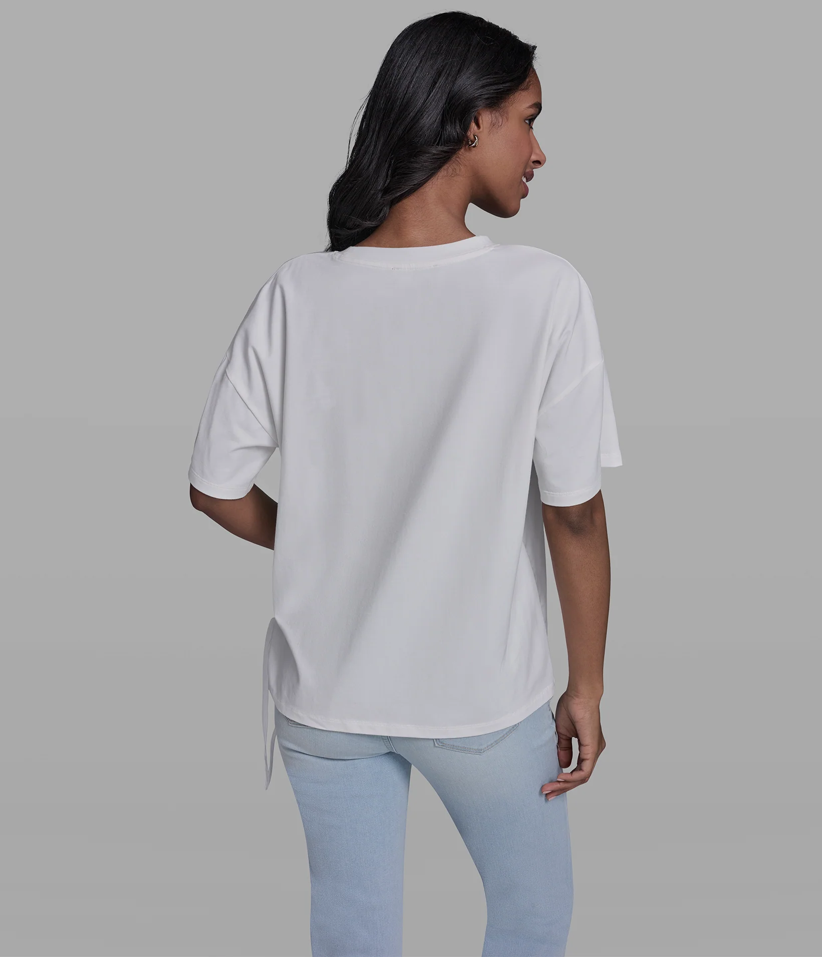 SHORT SLEEVE  MIXED MEDIA DUO TOP - Image 2