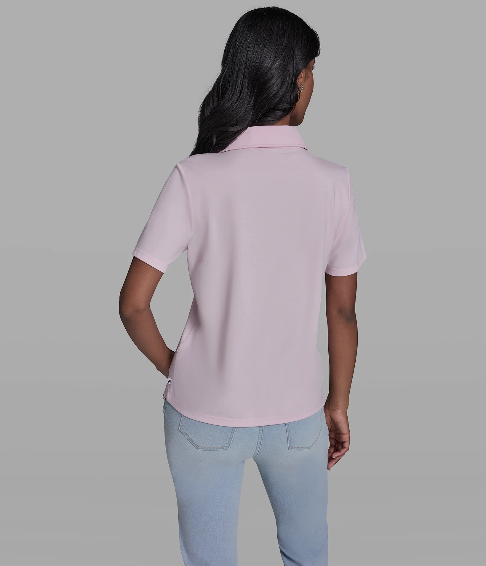 SHORT SLEEVE FLORAL KNIT POLO - Image 2