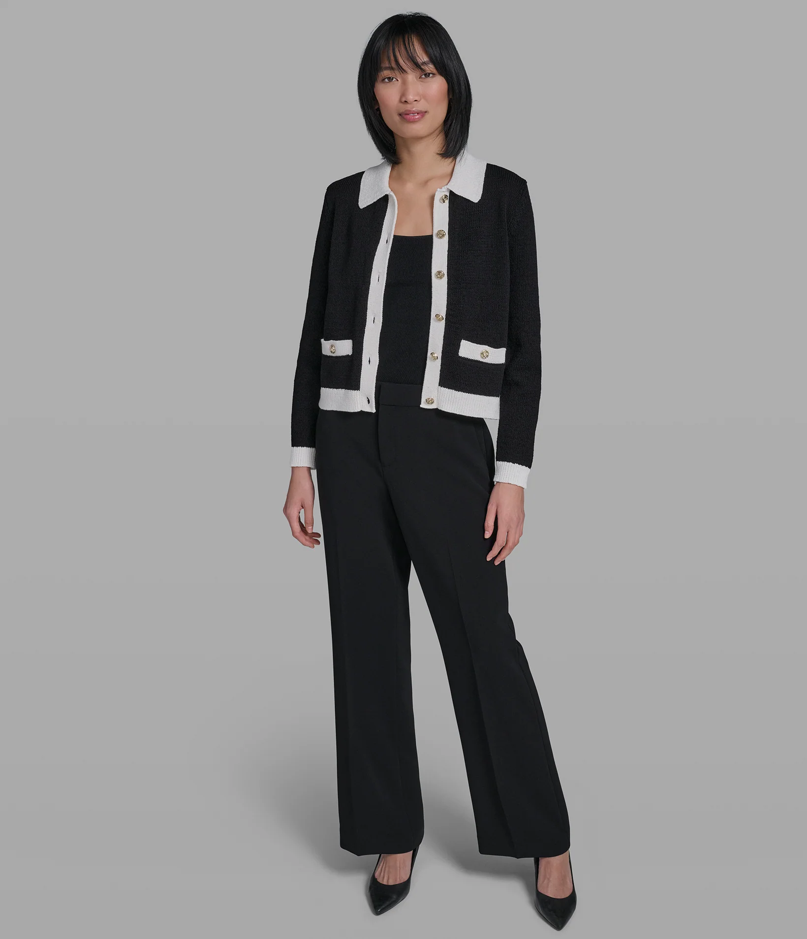 CONTRAST TRIM CARDIGAN - Image 4