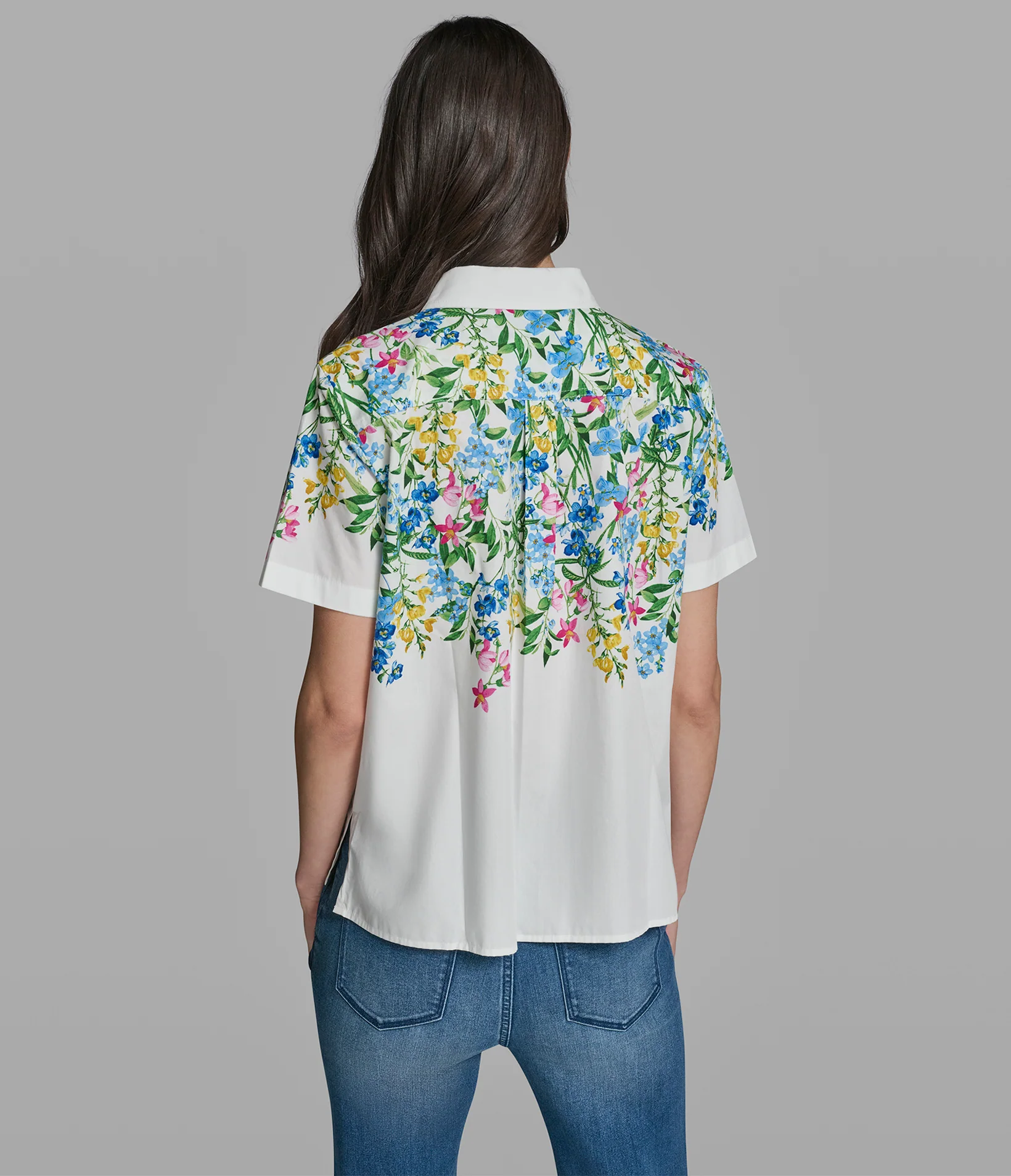 SHORT SLEEVE FLORAL BLOUSE - Image 2
