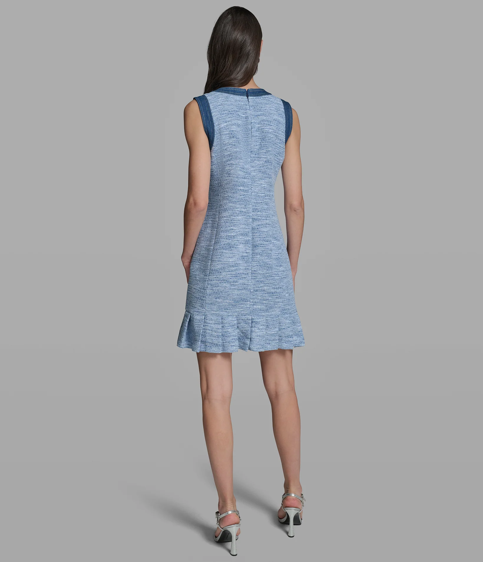 TWEED DRESS WITH PLEATED HEM - Image 2