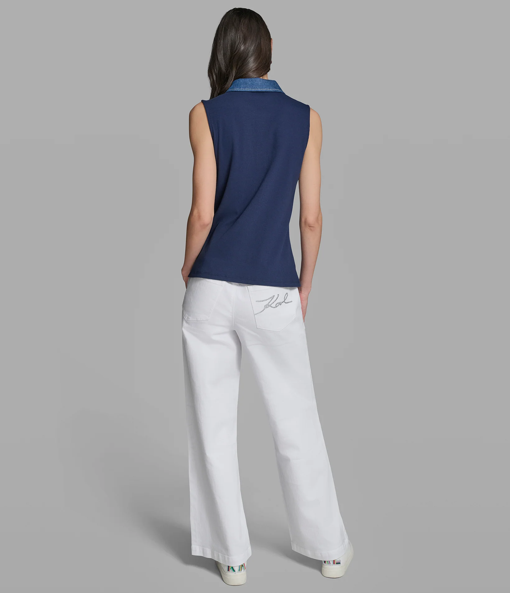 SHORT SLEEVE DENIM COLLAR POLO - Image 5