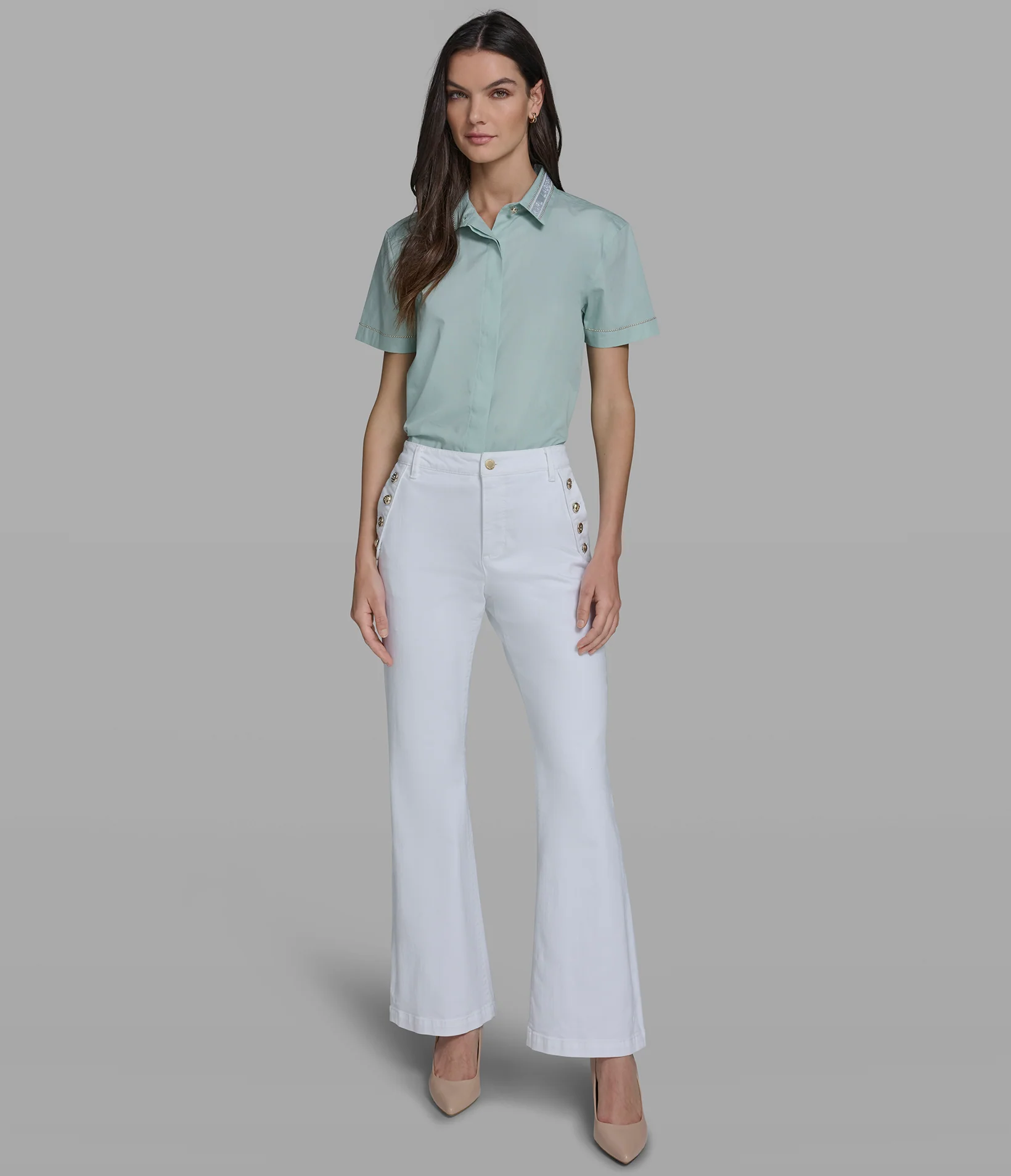 SAILOR BUTTON BOOTCUT JEAN - Image 5