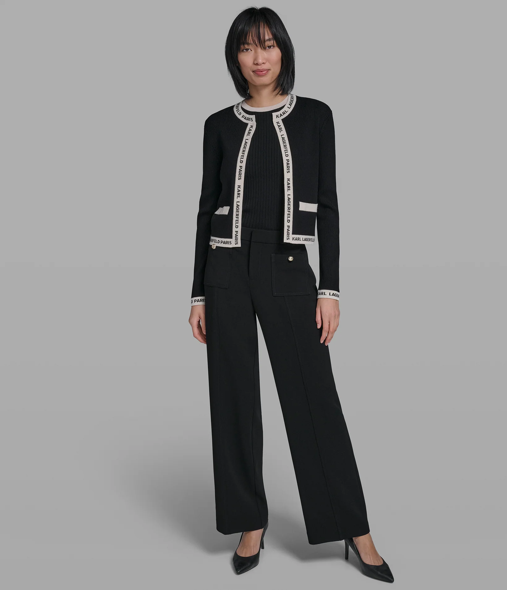 KARL LOGO TRIM CARDIGAN - Image 4