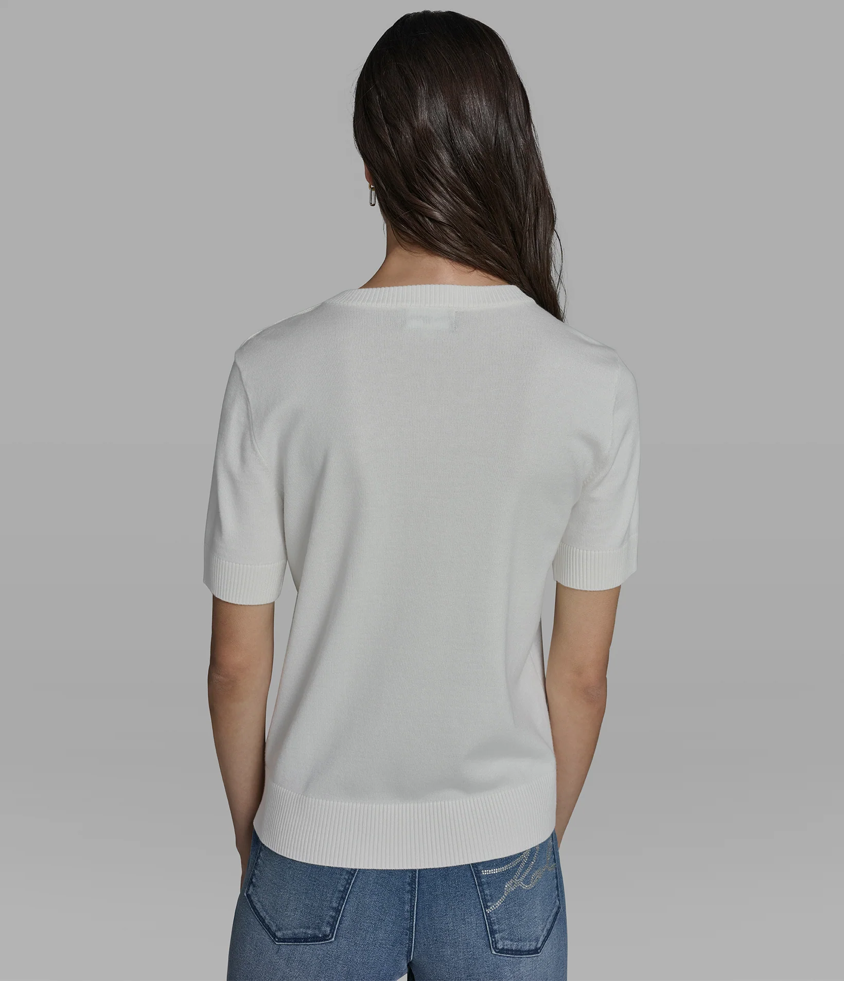 SHORT SLEEVE DUO SWEATER - Image 2