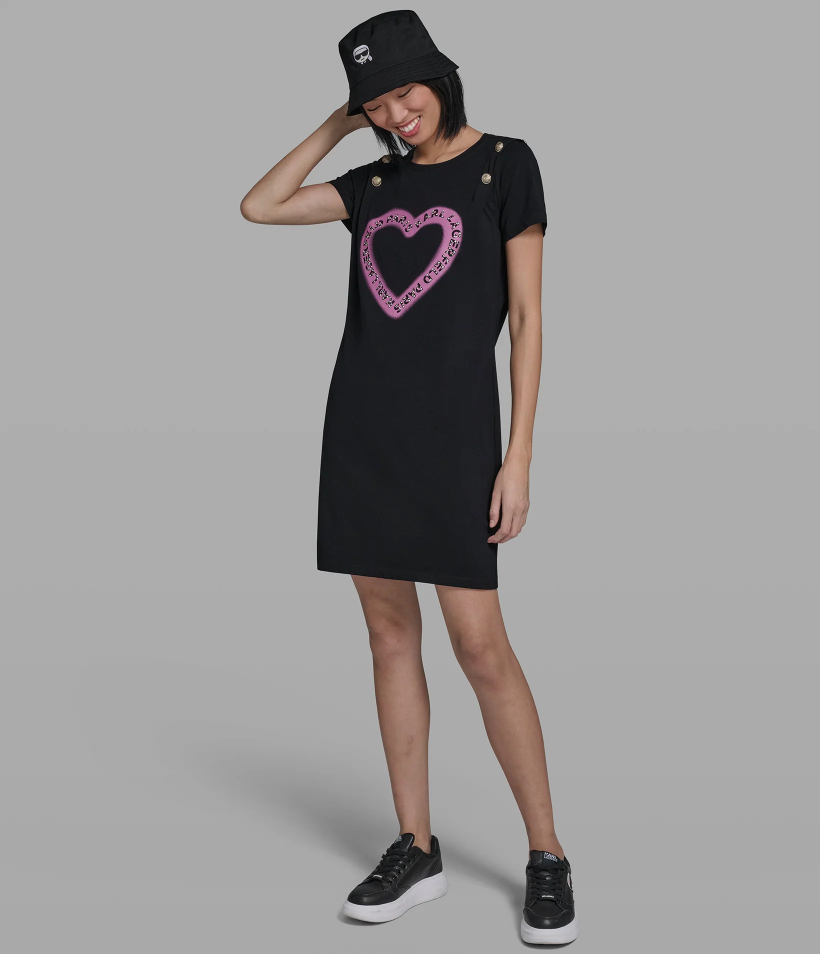 PEARL HEART T-SHIRT DRESS - Image 5