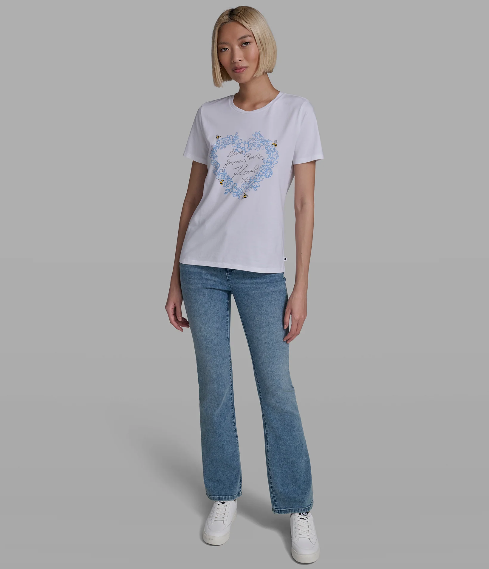 FLORAL HEART LOGO TEE - Image 4