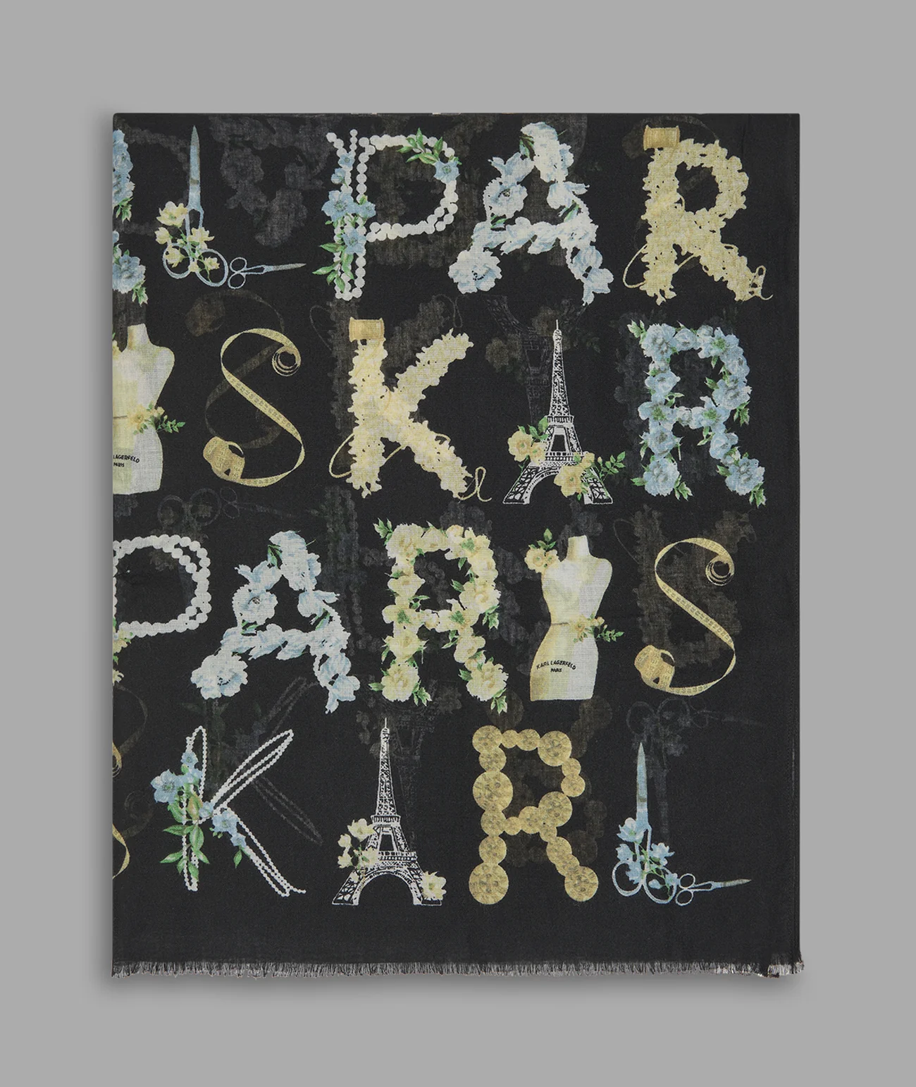 FLORAL KARL LOGO SCARF - Image 3