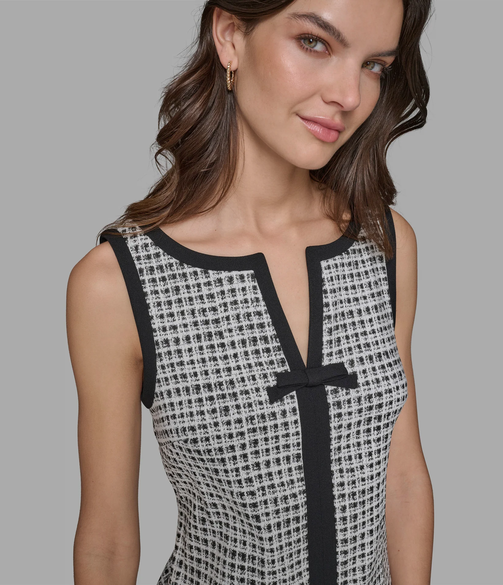 GRID JACQUARD DRESS - Image 4