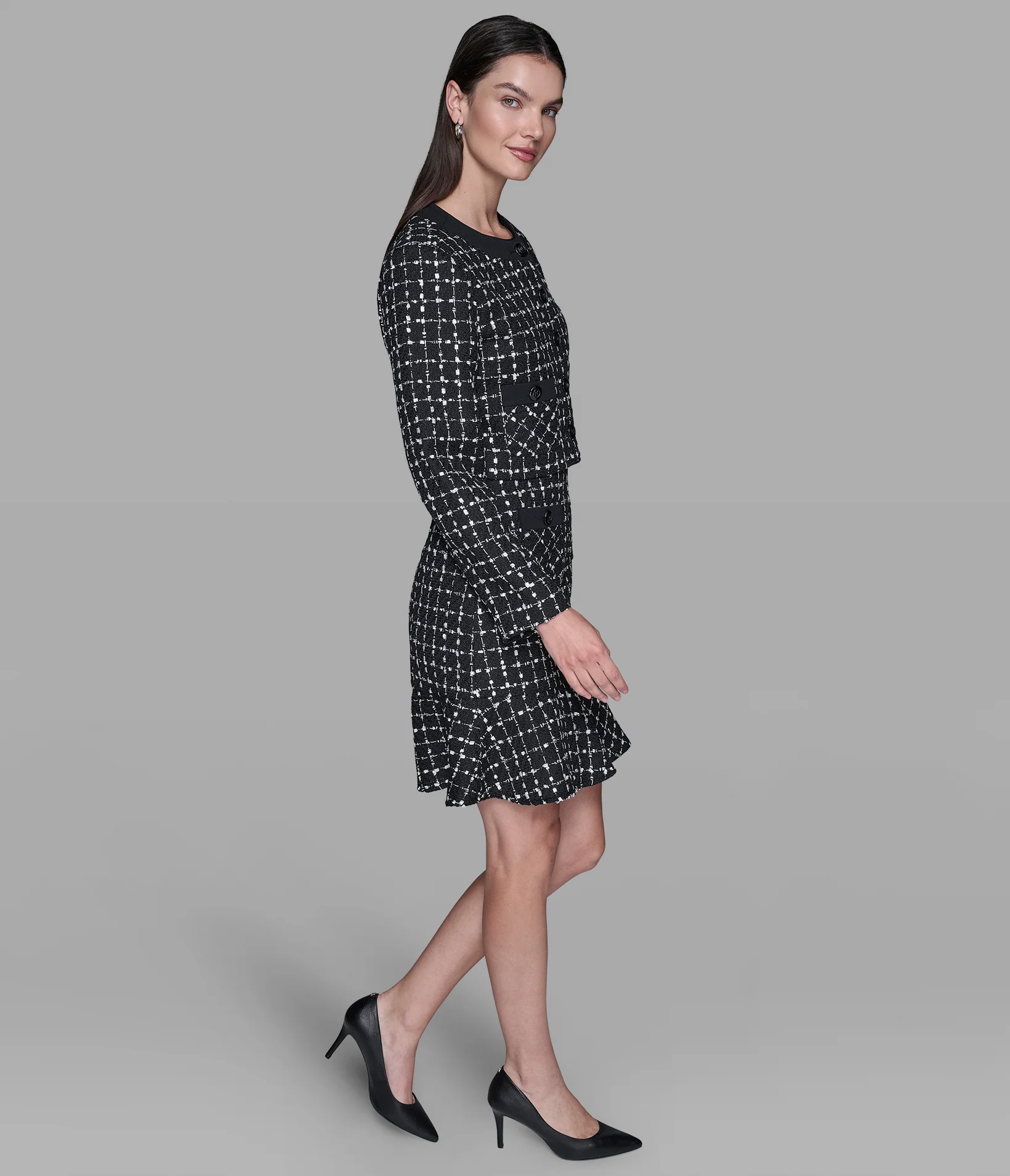 CROPPED TWEED CO-ORD JACKET - Image 2