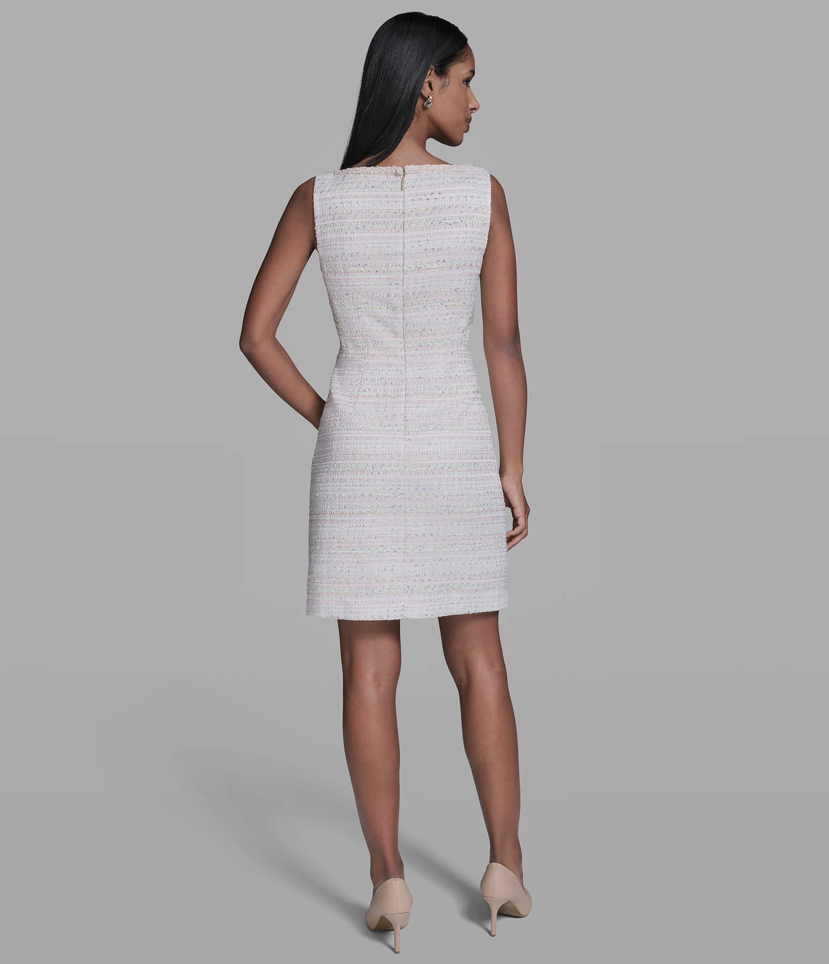SLEEVELESS TWEED DRESS - Image 2