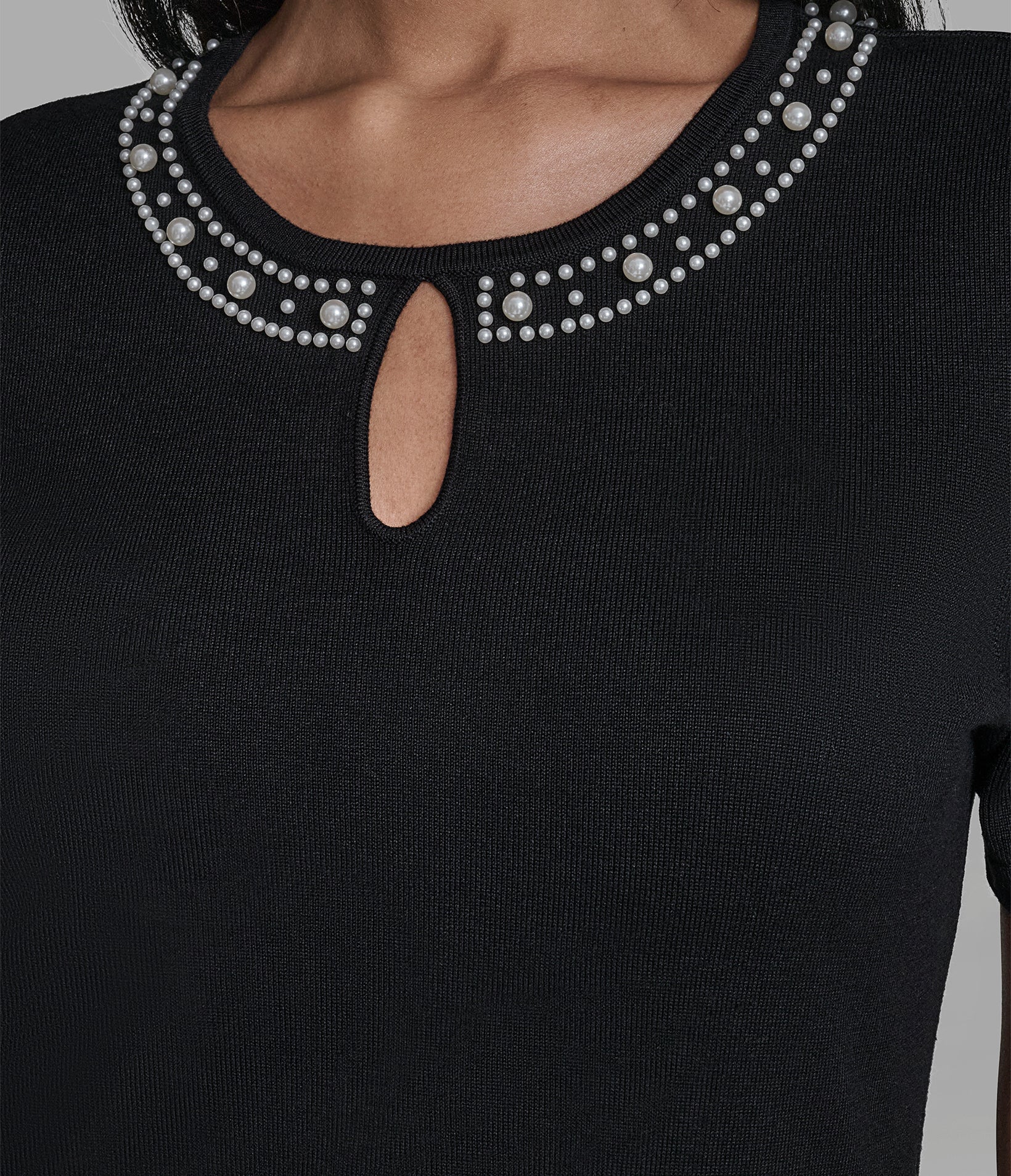 PEARL TRIM SWEATER DRESS - Image 5
