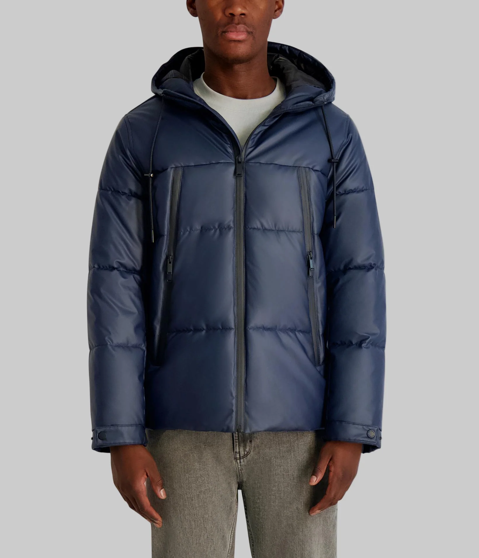 MID WEIGHT HOODED PUFFER WITH POCKETS