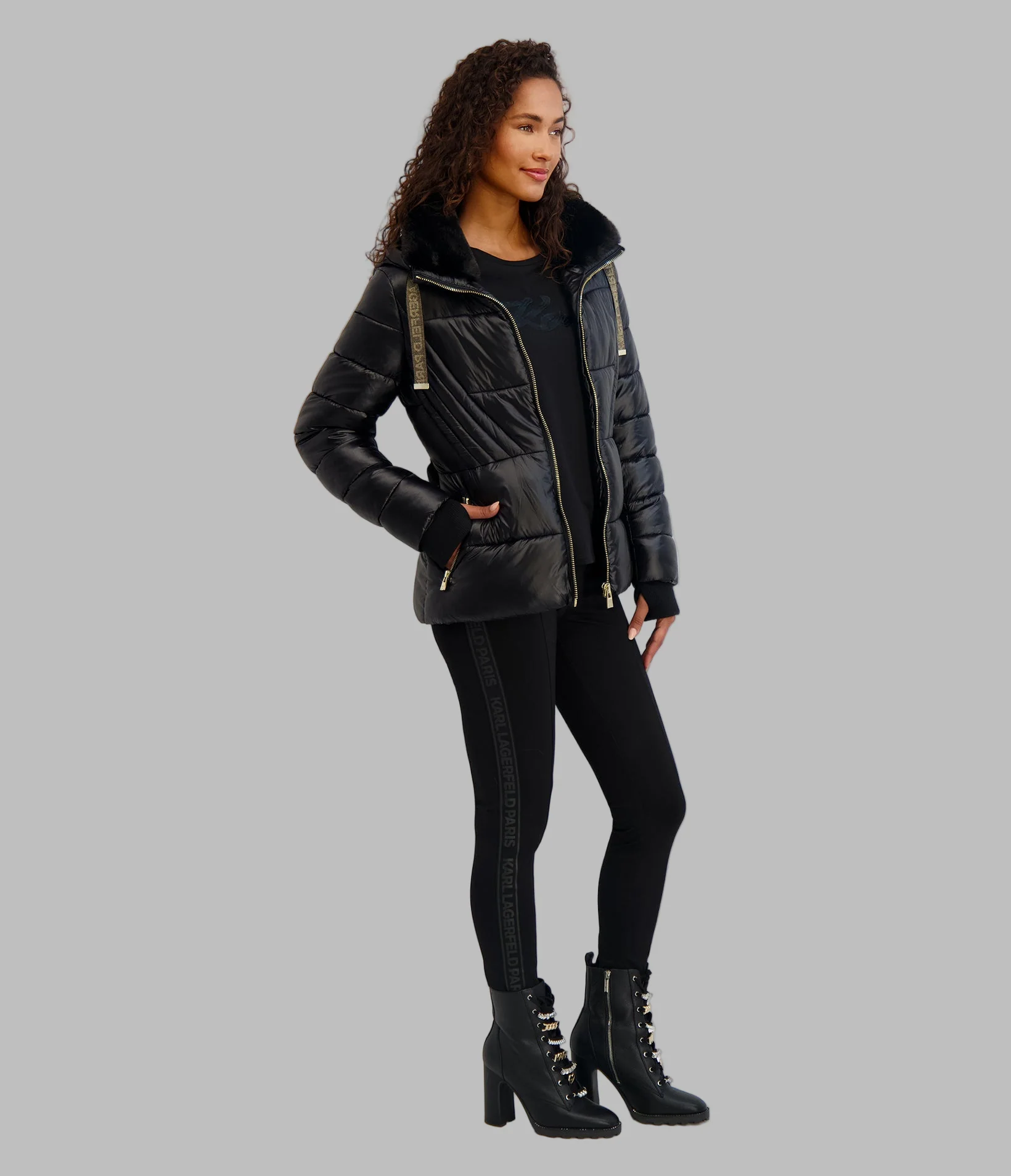 SHORT BELTED PUFFER JACKET - Image 4